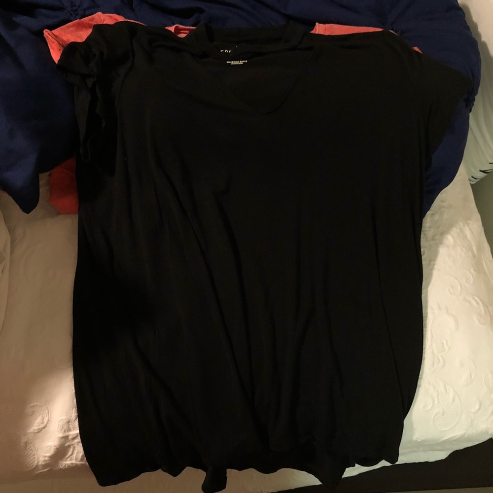 Black American Eagle Choker tee